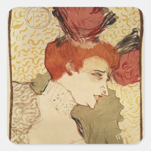 Pegatina Cuadrada Mlle de Enrique de Toulouse-Lautrec el  .