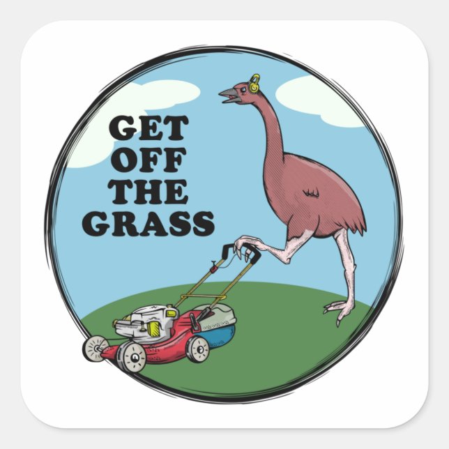 Pegatina Cuadrada Moa con cortadora (Anverso)