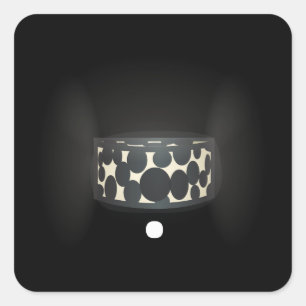 Pegatina Cuadrada Mobiliario brillante lámpara de pared elegante