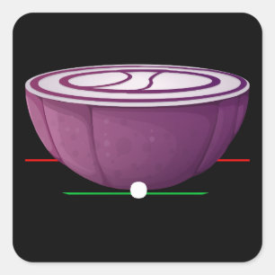 Pegatina Cuadrada Mobiliario brillante mesa lateral de cebolla later