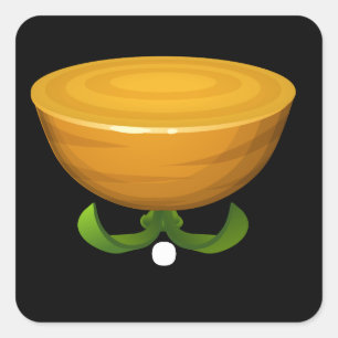 Pegatina Cuadrada Mobiliario brillante mesa lateral de zanahoria lat