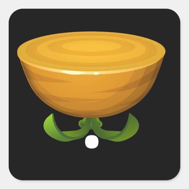 Pegatina Cuadrada Mobiliario brillante mesa lateral de zanahoria lat (Anverso)