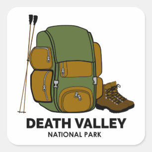 Pegatina Cuadrada Mochila del Parque Nacional del Valle de la Muerte
