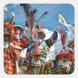 Pegatina Cuadrada Mocko Jumbies USVI