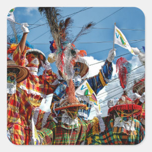Pegatina Cuadrada Mocko Jumbies USVI