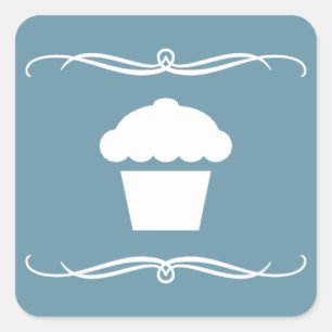 Pegatina Cuadrada mod cupcake