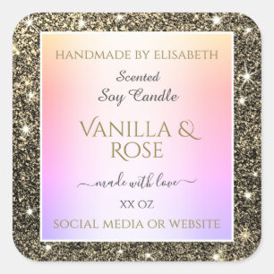 Pegatina Cuadrada Moda de las etiquetas de empaquetado de productos 