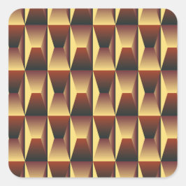 Pegatina Cuadrada Moda elegante del patrón- Geométrica moderna elega
