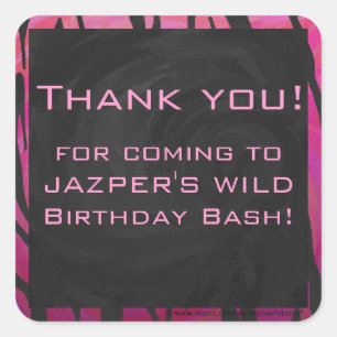 Pegatina Cuadrada Modelo de la impresión de las rosas fuertes y del