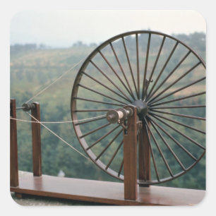 Pegatina Cuadrada Modelo de una hiladora