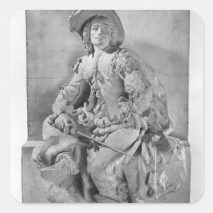 Pegatina Cuadrada Modelo para el monumento a Alexandre Dumas Pere