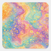 Modern Abstract Glitter Floral Monogram Design    