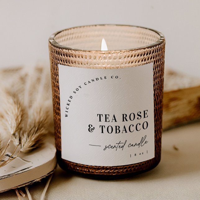 Pegatina Cuadrada Modern Arch Scented Candle Product Label Sticker  (Subido por el creador)