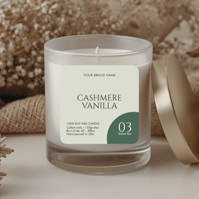 Pegatina Cuadrada Modern boho candle label sticker (Subido por el creador)