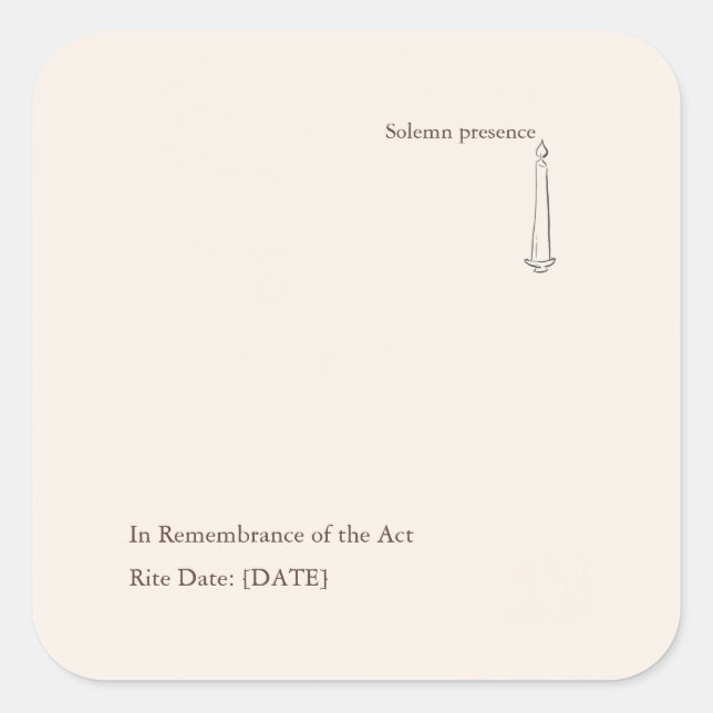 Pegatina Cuadrada Modern Christian Baptism Keepsake (Anverso)