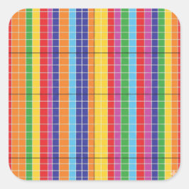 Pegatina Cuadrada Modern Colorful Abstract Geometric Sticker Bold R