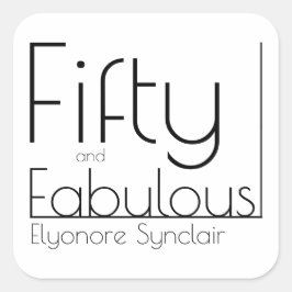 Pegatina Cuadrada Modern Fifty and Fabulous Bold 50th Birthday Party