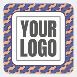Pegatina Cuadrada Modern Geometric Interlocking Pattern Branding 