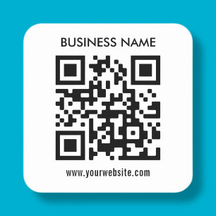 Pegatina Cuadrada Modern simple design   Easily upload your QR code