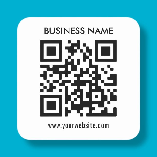 Pegatina Cuadrada Modern simple design | Easily upload your QR code (Subido por el creador)