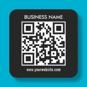 Pegatina Cuadrada Modern simple design   Easily upload your QR code