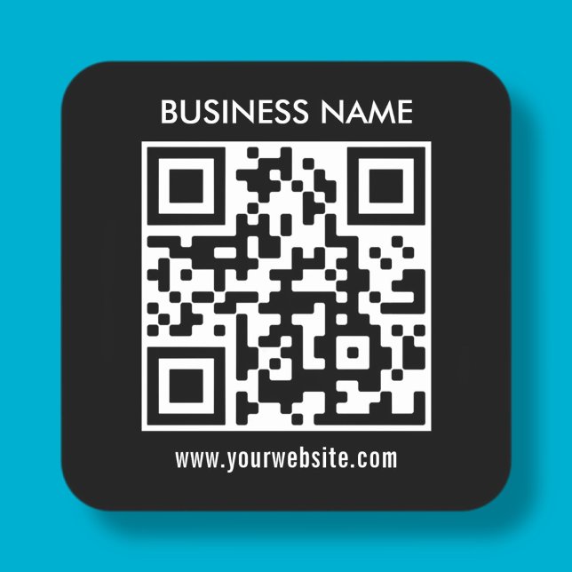 Pegatina Cuadrada Modern simple design | Easily upload your QR code (Subido por el creador)