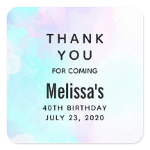 Moderna Abstract Blue & Purple Watercolor Gracias