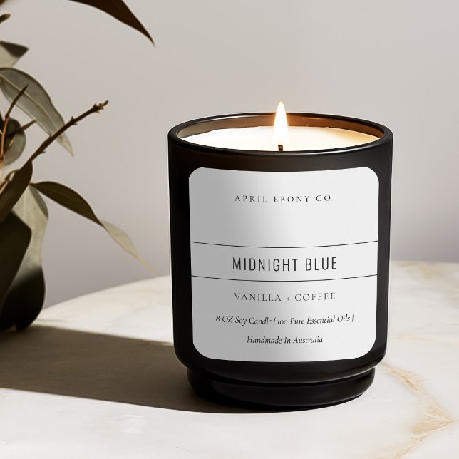 PEGATINA CUADRADA MODERNA BLANCA NEGRA MÍNIMA SIMPLE Y ELEGANTE (Subido por el creador)