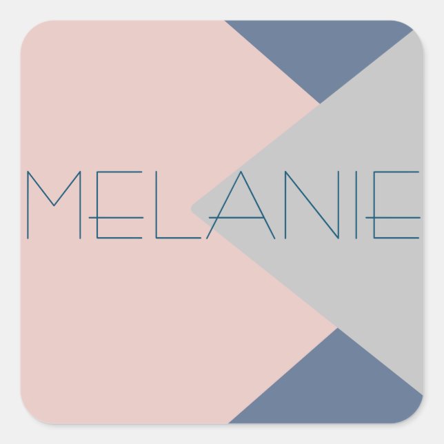 Pegatina Cuadrada moderna griffe de alta costura (Anverso)