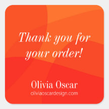 Moderna Naranja Roja Única Resumen Arte Gracias