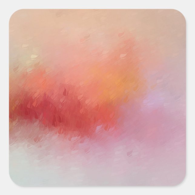 Pegatina Cuadrada Moderna plantilla de arte en blanco abstracto azul (Anverso)