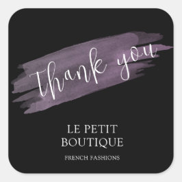 Pegatina Cuadrada Moderna tienda de paquetes de Black Gracias a ti