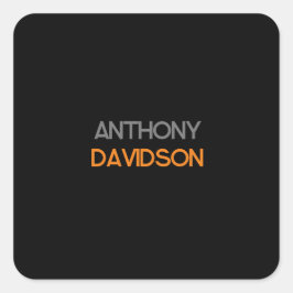 Pegatina Cuadrada Moderna y elegante llanura profesional Minimalista