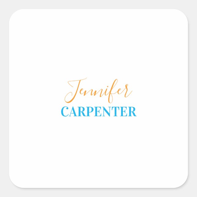 Pegatina Cuadrada Moderna y elegante modernidad minimalista (Anverso)