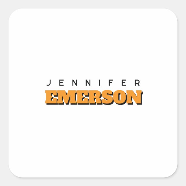 Pegatina Cuadrada Modernismo minimalista profesional (Anverso)