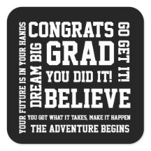 Moderno Black White Congrats Grad Lo Hiciste