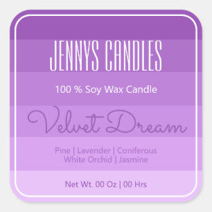 Pegatina Cuadrada Moderno borde cuadrado Pastel Arcoiris Ombre Lilac