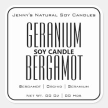 Moderno borde cuadrado simple Velas blancas simple