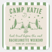 Moderno Camping Camp Bachelorette Party