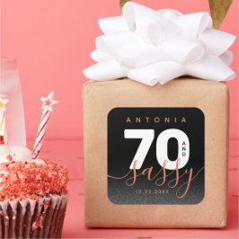 Pegatina Cuadrada Moderno cobre 70 y elegante