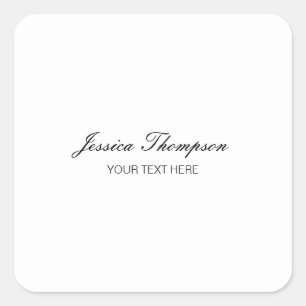 Pegatina Cuadrada Moderno Elegante Sencillo Simple Profesional