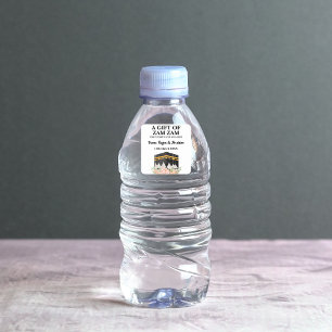 Pegatina Cuadrada Moderno regalo de café Zam Zam Agua musulmana Hajj