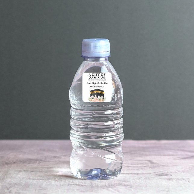 Pegatina Cuadrada Moderno regalo de café Zam Zam Agua musulmana Hajj (Subido por el creador)