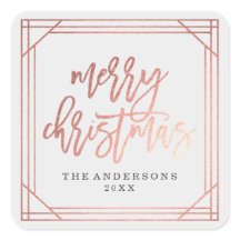 Moderno Rosa Oro Art Deco | Vacaciones