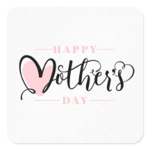 Moderno Rubor de corazón rosado feliz Día de la Ma