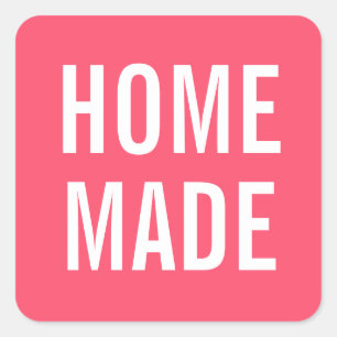 Pegatina Cuadrada Moderno, sencillo y audaz casero