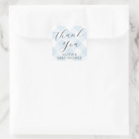 Moderno + Sweet Light Blue Gingham Baby Shower