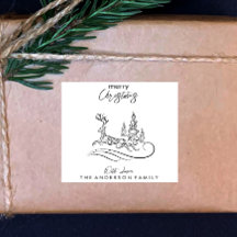 Moderno y elegante árbol de navidad y reno