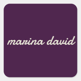 Pegatina Cuadrada Moderno y elegante personalizado