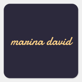 Pegatina Cuadrada Moderno y elegante personalizado